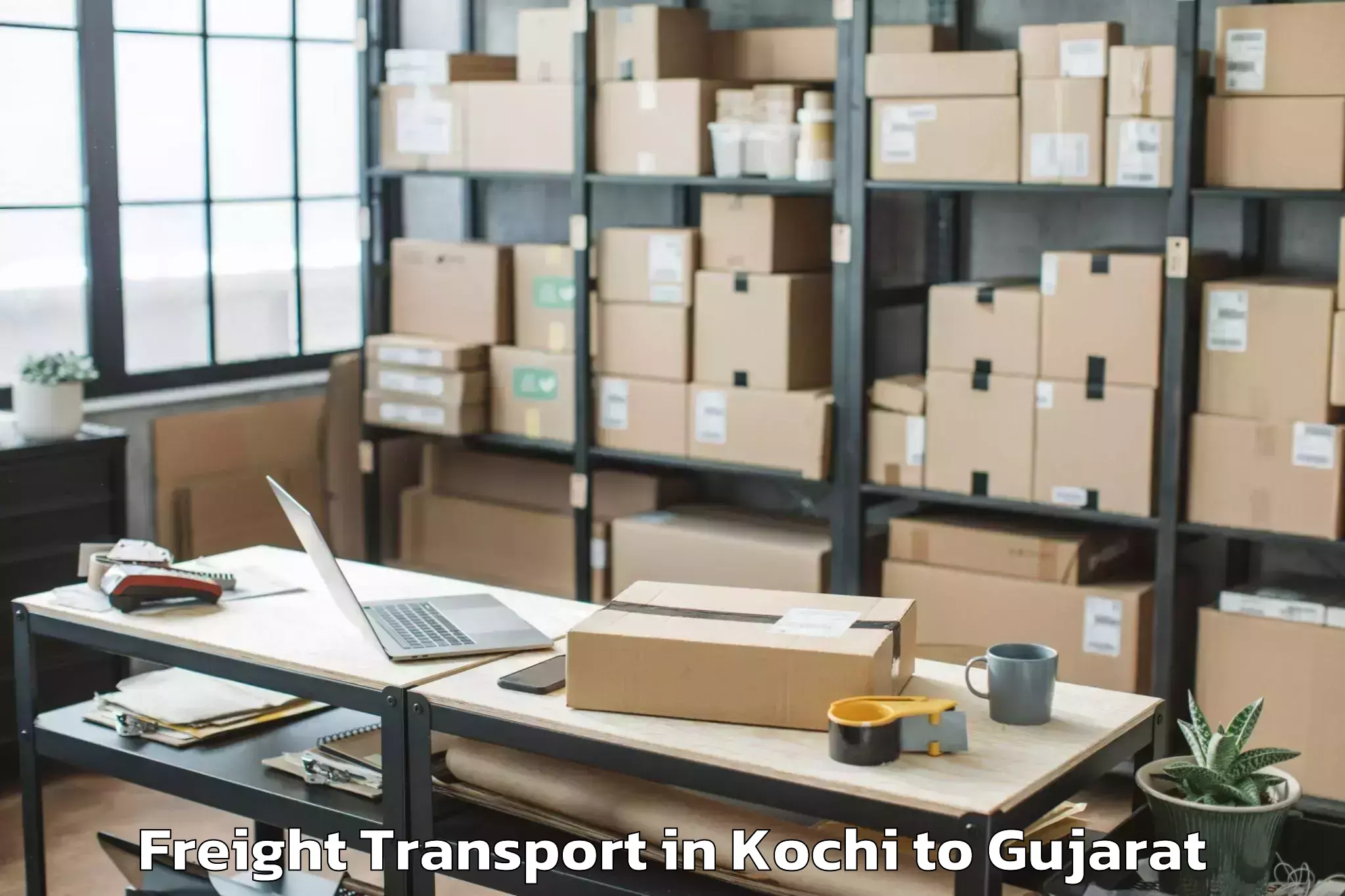 Top Kochi to Keshod Freight Transport Available